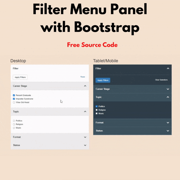 creating an efficient filter menu panel group with bootstrap for better user experience.gif